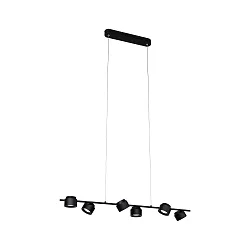 LED Pendelleuchte PURIC PANE I 3STEP DIM, 6-flammig, 6x 4.5W 2700K 350lm 55°, dreh- und neigbar, schwarz