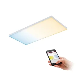 LED Aufbau-Panel VELORA ZigBee TW, 59.5cm, 230V, 15.5W 2700-6500K 1600lm, dimmbar, Weiß matt