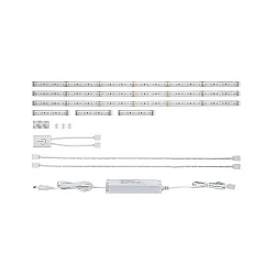 Funtion MaxLED 500 Comfort Set Kitchen, 24V DC, 3x 60cm, 13W 2700K 245lm , mit Touch-Dimmer, Silber
