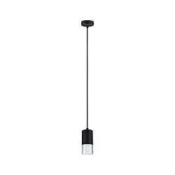 LED Bad-Pendelleuchte KAME, IP44, 11W 3000K 700lm, 3-step dimmbar, verstellbar 75-168.5cm, klar / satiniert, signalschwarz