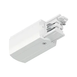 Zubehör für ProRail3 3-Phasen-Stromschiene - Endeinspeiser links, 230V, Metall / Kunststoff, Weiß