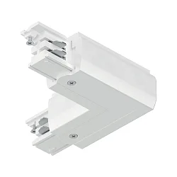 Zubehör für ProRail3 3-Phasen-Stromschiene - L-Verbinder, Erde innen, 230V, Metall / Kunststoff, Weiß