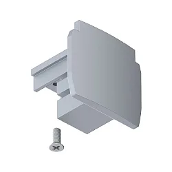 Zubehör für ProRail3 3-Phasen-Stromschiene - Endkappe (1 Stk.), Kunststoff, Silber