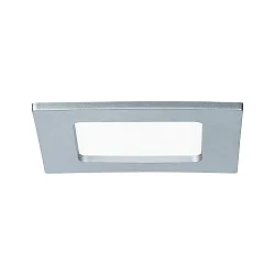 LED Einbauleuchte QUALITY PREMIUM PANEL LED, eckig, IP44, 1x6W, 4000K, 230V, 115x115mm, Chrom matt
