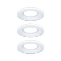 LED Einbauleuchte SORMUS, 100°, 3er Set, rund, 6,5W, 3000K, 560lm, IP65, weiß matt