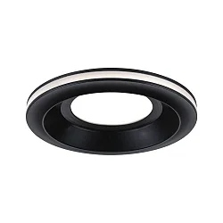 LED Einbauleuchte SORMUS, 100°, Einzelspot, rund, 6,5W, 3000K, 560lm, IP65, schwarz matt