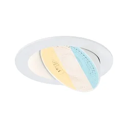 LED Einbaustrahler AUMUS, 36°, Einzelspot, rund, schwenkbar, 5W, 2700-6500K, 750lm, IP20, dimmbar, weiß matt