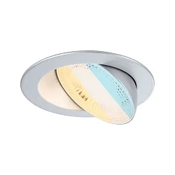 LED Einbaustrahler AUMUS, 36°, Einzelspot, rund, schwenkbar, 5W, 2700-6500K, 750lm, IP20, dimmbar, chrom matt