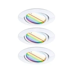 recessed luminaire BASE COIN LED swivelling, set of 3, RGBW, ZigBee controllable LED IP20