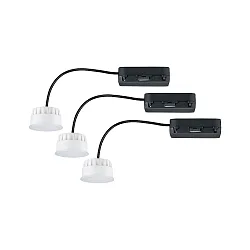 3er-Pack LED Einbau-Modul Choose! WhiteSwitch, Ø 5.1cm, 6.5W 2700/4000/6500K 580lm, inkl. externem LED Treiber, satin