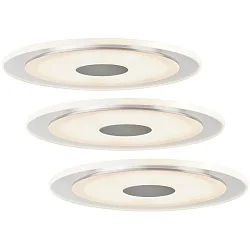 3er-Set LED Einbauleuchte PREMIUM LINE WHIRL, rund, Ø 15cm, 3x 6W 3000K 450lm, Alu gedreht/satiniert