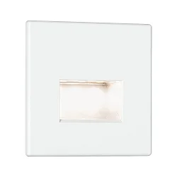 LED Wandeinbauleuchte EDGE, eckig, 1,2W, 2700K, 50lm, weiß