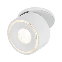 LED Einbau-Objektleuchte SPIRCLE, 230/40V, 8W 3000K 36°, drehbar, neigbar, Weiß matt / Alu