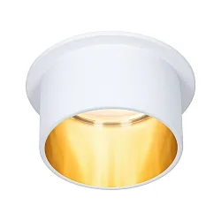 recessed luminaire GIL COIN LED round, rigid IP44, gold, white matt dimmable 470lm 2700K CRI >80