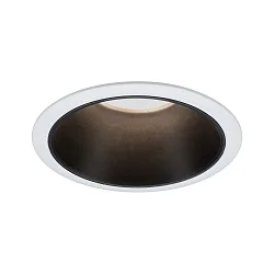 Einbauspot LED COLE IP44, starr, inkl. LED COIN Modul, 230V, 6.5W 2700K460lm 100°, 3-stufig dimmbar, Weiß / Schwarz matt