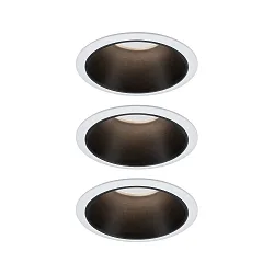 3er-Set LED Einbauspot COLE COIN, IP44, starr, mit LED COIN Modul, 230V, 6.5W 2700K 460lm 100°, 3-stufig dimmbar