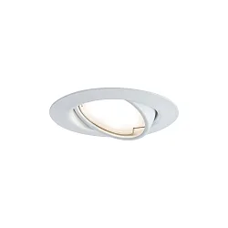 Einzel-Set BASE COIN, Ø 9cm, 230V, inkl. LED Modul, 5W 3000K 370lm 100°, On-Off, schwenkbar, Metall, weiß