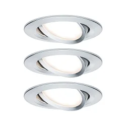 recessed luminaire NOVA COIN LED round, swivelling, set of 3 IP23, aluminium  19,5W 460lm 2700K 100° 100° CRI >80