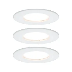 recessed luminaire NOVA COIN LED round, rigid, set of 3 IP44, white matt  19,5W 460lm 2700K 100° 100° CRI >80