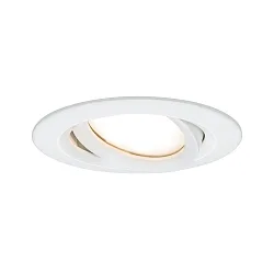 Outdoor Einbauleuchte NOVA PLUS COIN, IP65, rund, 230V, inkl. Modul 6.8W 2700K 425lm, schwenkbar, dimmbar, Weiß matt
