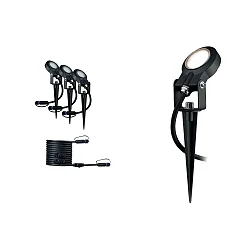 3er-Ergänzungsset PLUG & SHINE LED Erdspieß-Spot STING, IP67, 24V, 3x 6W 3000K 270lm 100°, dimmbar