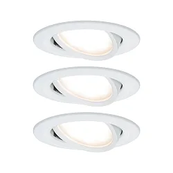 3er-Set LED Einbauleuchte NOVA PLUS COIN, IP23, rund, 3x 6.8W 2700K 425lm, dimmbar, Weiß