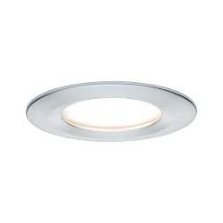 Paulmann Recessed luminaire LED Coin Slim, IP44, round, 6,8W, set of 3 dimmable, aluminum
