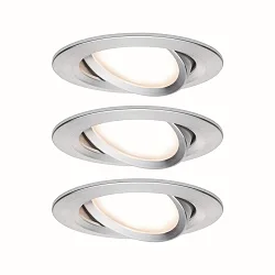 3er-Set LED Einbauleuchte NOVA PLUS COIN, IP23, rund, 3x 6.8W 2700K 425lm, dimmbar, Weiß