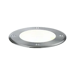 PLUG & SHINE Boden-Einbauleuchte FLOOR, IP67, 24V, 6W, schwenkbar, Silber, 3000K 609lm, schwenkbar 20°