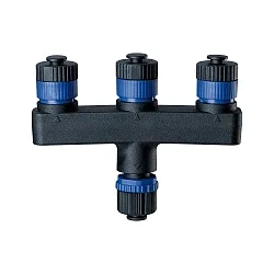 Plug&Shine Verteiler 3-fach IP68 Schwarz, 1x in / 3x out