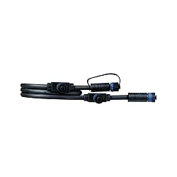 Plug&Shine Kabel IP68 mit 3 Anschlussbuchsen Schwarz, 1m