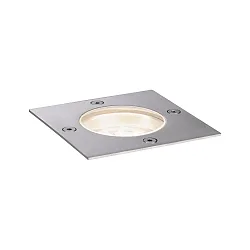 LED Bodeneinbauleuchte PLUG & SHINE FLOOR, IP65, eckig, 10 x 10cm, 24V, 3.6W 3000K 300lm, dimmbar, rostfrei