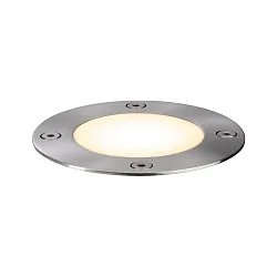 LED Bodeneinbauleuchte PLUG & SHINE FLOOR, IP65, rund, Ø 9.8cm, 24V, 3.6W 3000K 300lm, dimmbar, rostfrei