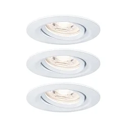 3er-Set LED Einbauleuchte NOVA MINI mit Modul COIN, schwenkbar, Weiß matt