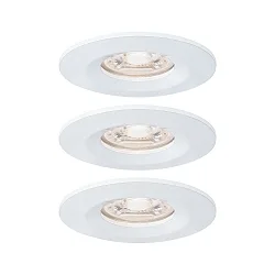 3er-Set LED Einbauleuchte NOVA MINI mit Modul COIN, IP44, starr, Weiß matt