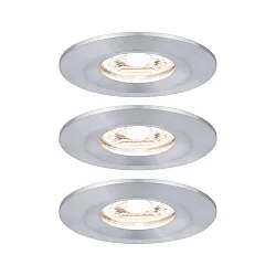 3er-Set LED Einbauleuchte NOVA MINI mit Modul COIN, IP44, starr, Alu gedreht