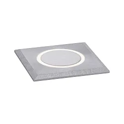 Outdoor LED Boden-Einbauleuchte HOUSE, IP65, 5 x 5cm, mit Licht-Ring, 230V, 2W 3000K 20lm 120°, begehbar, Edelstahl gebürstet