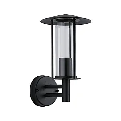 Außenwandleuchte CLASSIC, IP44, 230V, E27 max. 15W (exkl.). Metall / Glas, Metall dunkelgrau