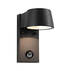 outdoor wall luminaire CAPEA LED with motion detector IP44, grey 