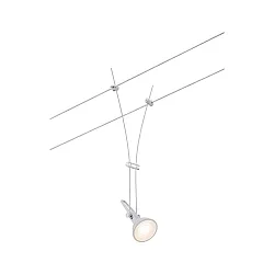 Seilsystem-Einzelspot COMET, 12V, GU5.3 max. 50W (exkl.), Metall, Weiß