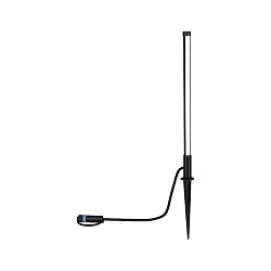 PLUG & SHINE Spießleuchte PIN 360, IP65, 36cm, 5.5W 3000K 180lm, dimmbar, Aluminium, Schwarz