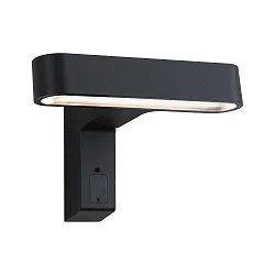 LED Wandleuchte ITO PIR Außenleuchte IP44, mit Bewegungssensor, 7W, 3000K, horizontal, anthrazit