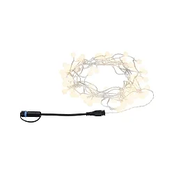 Outdoor PLUG & SHINE LIGHT LED Lichterkette CHAIN 7, IP44, 24V, 72x 3000K 2lm, 750cm, dimmbar, schwarz