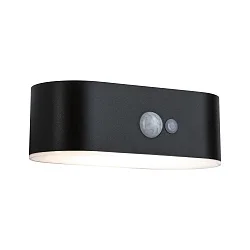 LED Solar-Wandleuchte ADYA, mit PIR-Sensor, IP44, 2.5W 3000K 200lm, schwarz