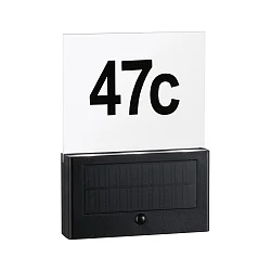 illuminated house number NEDA up / down, with motion detector, with brightness sensor IP44, anthracite 