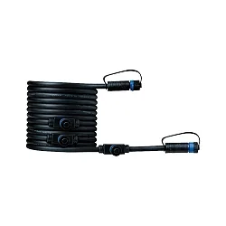 Outdoor Plug & Shine Verteilerkabel, IP68, 500cm, 1x In / 4x Out, 2x 1.5mm2, Kunststoff, Schwarz