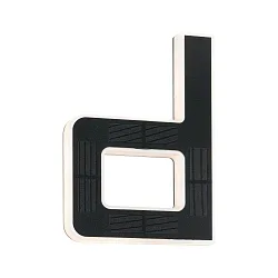 illuminated house number IP44, black 