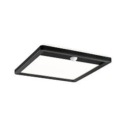 Outdoor LED Panel LAMINA PIR, IP44, mit Bewegungsmelder, Eckig, 25x25cm, 230V, 15W 3000K 950lm, weiß, Schwarz
