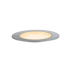 PLUG & SHINE LED Boden-Einbauleuchte FLOOR, IP67, Ø 7cm, 2W 2200K 90lm 90°, insektenfreundlich, silber