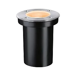 Outdoor LED Boden-Einbauleuchte GOLDLICHT, IP65, Ø 11cm, inkl. GU10 LED 4.3W 2200K 320lm 38°, belastbar bis 500kg, Edelstahl